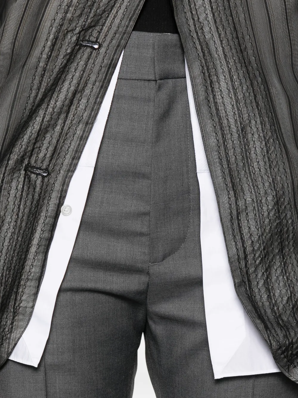 Rokh Flared plooibroek Grijs