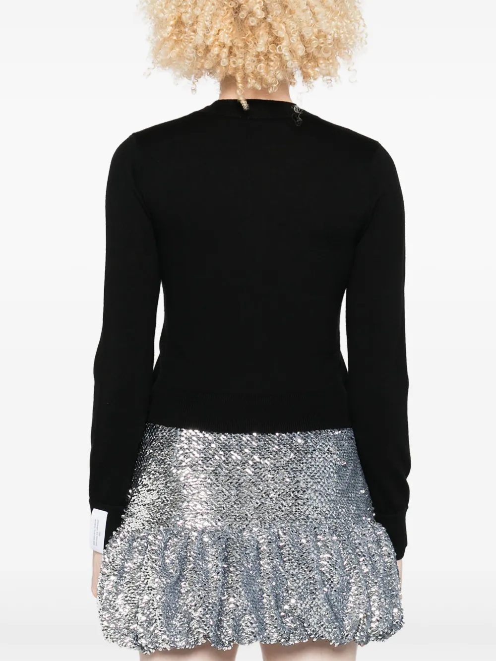 Rokh Button-front Cardigan In Black