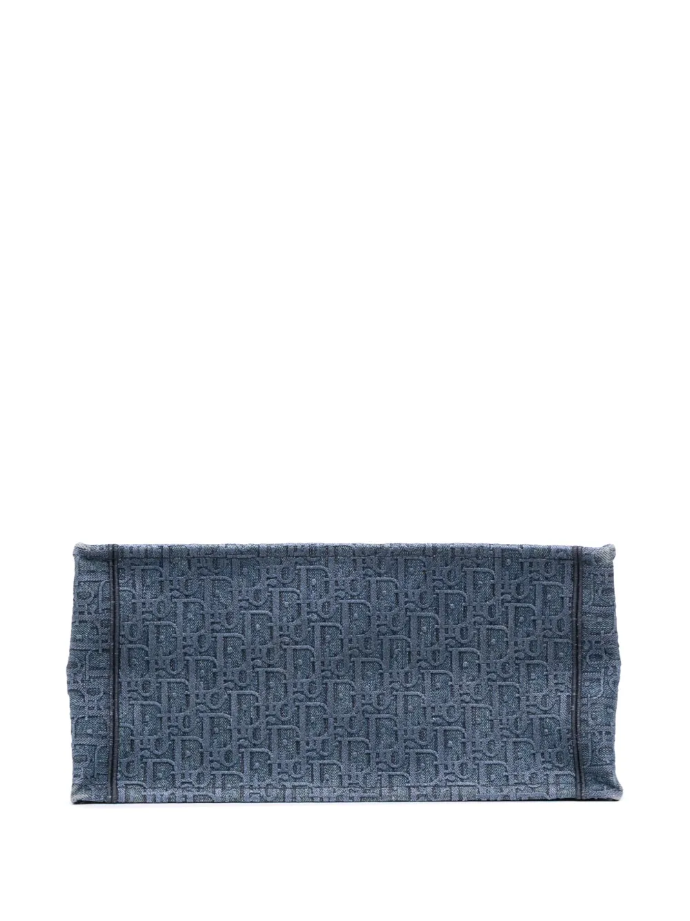 Pre-owned Dior 2019 Medium Oblique Denim Book Tote Bag In Blue