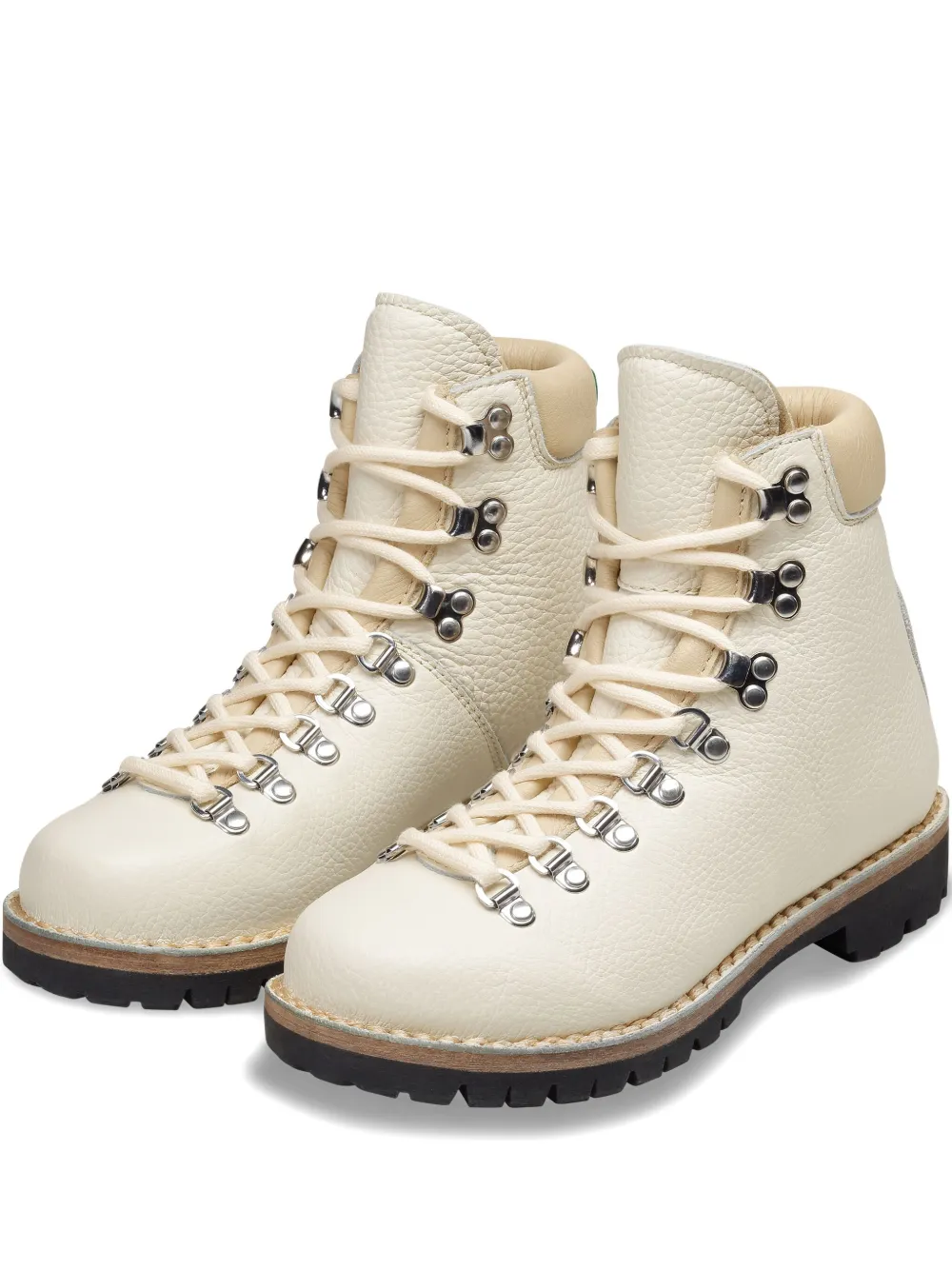 SENTIER Nora leather lace-up boots White
