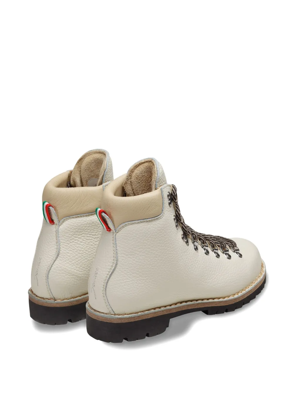 SENTIER Nora leather lace-up boots White