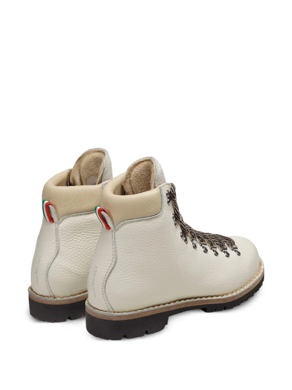 SENTIER Nora leather lace-up boots White