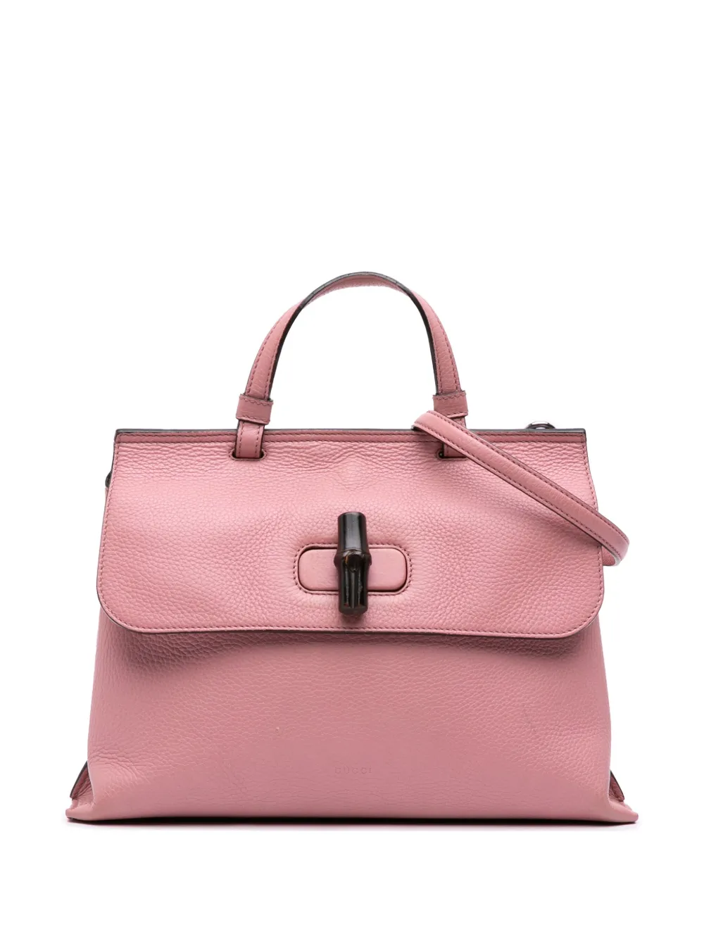 Gucci Pre-Owned 2016-2025 ミディアム レザー バンブー デイリー サッチェルバッグ - ピンク Gucci Pre-Owned 2016-2025 ミディアム レザー バンブー デイリー サッチェルバッグ - ピンク