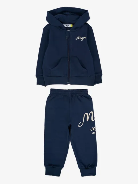 MSGM Kids logo-embroidered tracksuit