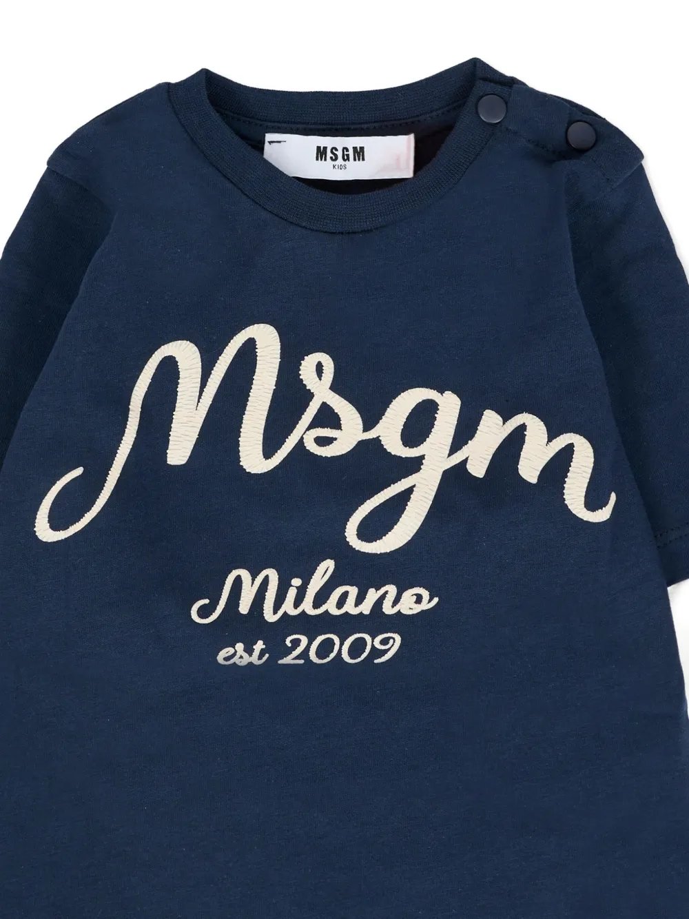 Msgm Blue T-shirt For Baby Boy With Logo In Blue