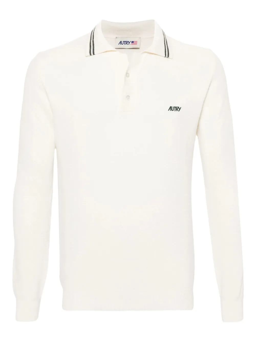 Autry Long-sleeve Polo Shirt In White