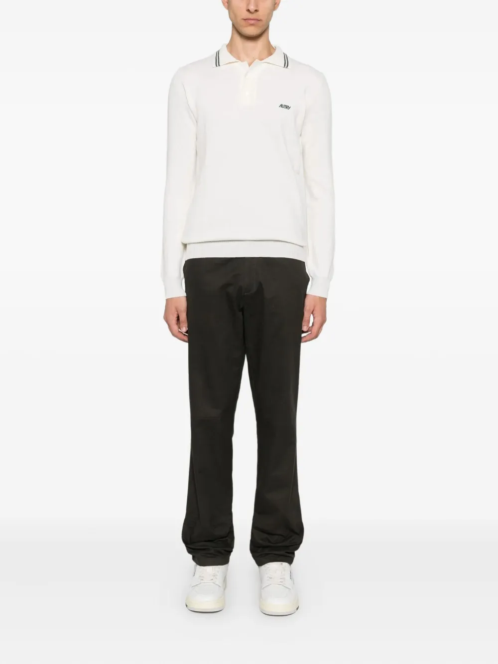 Autry Poloshirt met lange mouwen - Beige