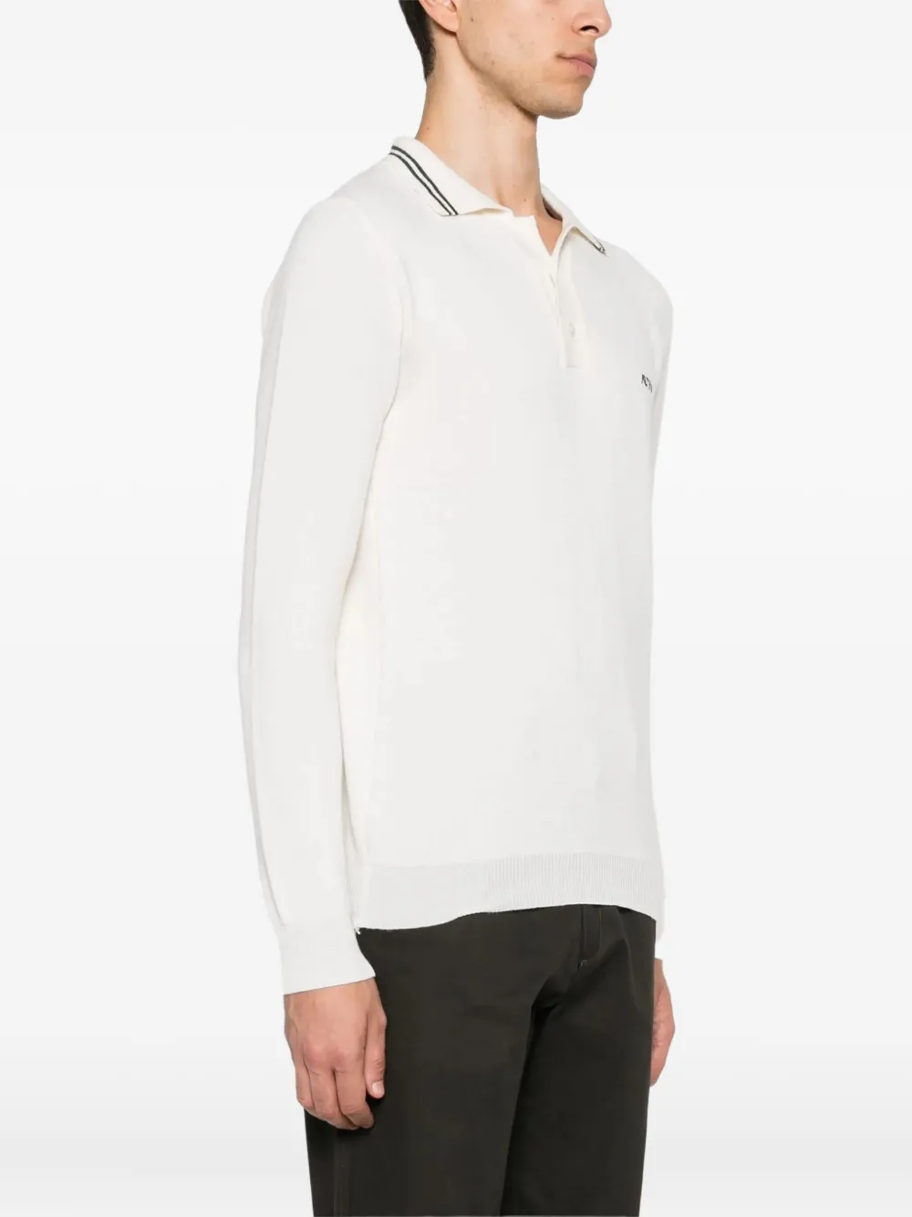 Autry Long-sleeve Polo Shirt In White