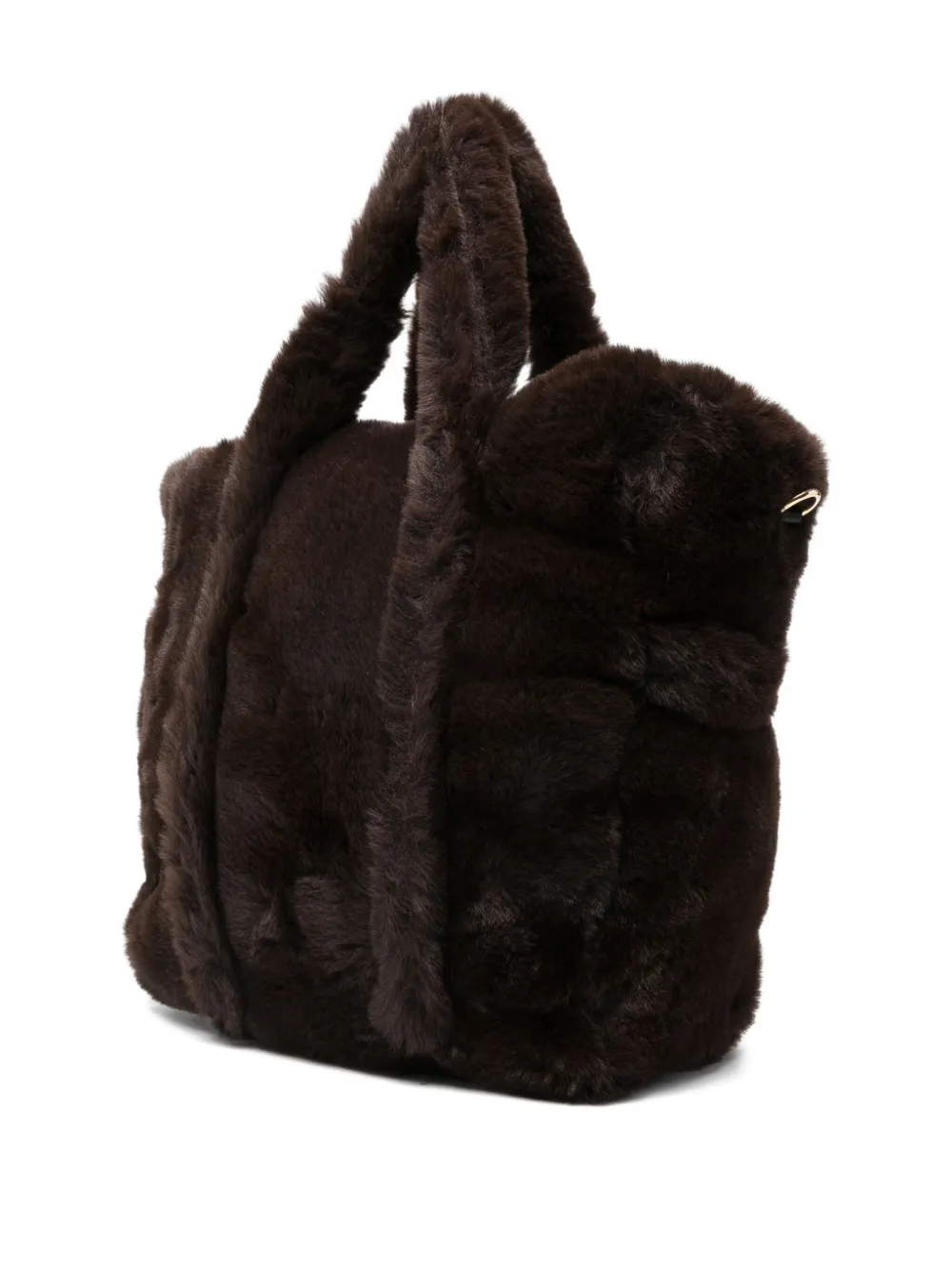 LIU JO faux-fur logo-patch shoulder bag | Image 2