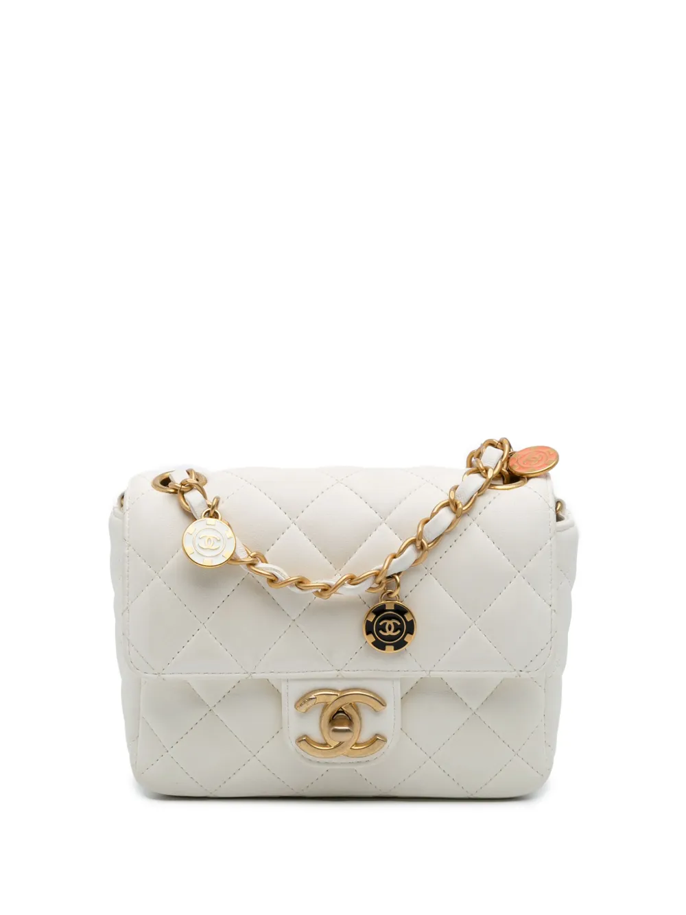 CHANEL Pre-Owned 2021-2025 ミニ スクエア クラシック ラムスキン カジノロワイヤル チャームシングルフラップ CHANEL Pre-Owned 2021-2025 ミニ スクエア クラシック ラムスキン カジノロワイヤル チャームシングルフラップ