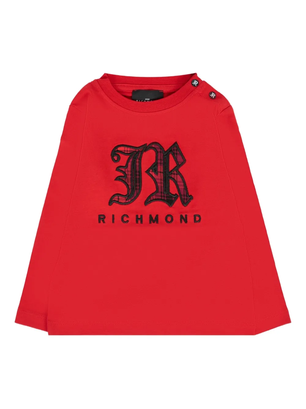 John Richmond Junior embroidered-logo long-sleeve T-shirt | Red | Image 1