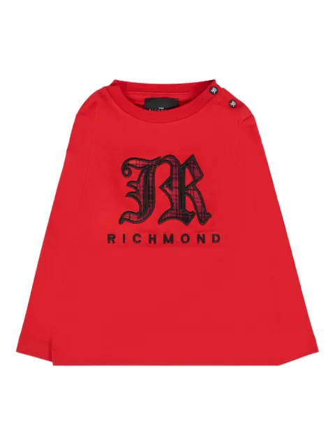 John Richmond Junior embroidered-logo long-sleeve T-shirt