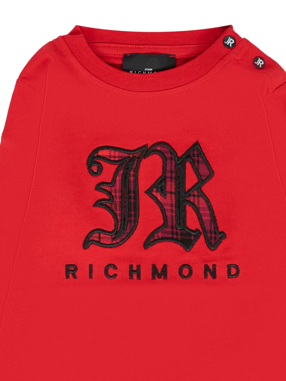 John Richmond Junior T-shirt met geborduurd logo Rood