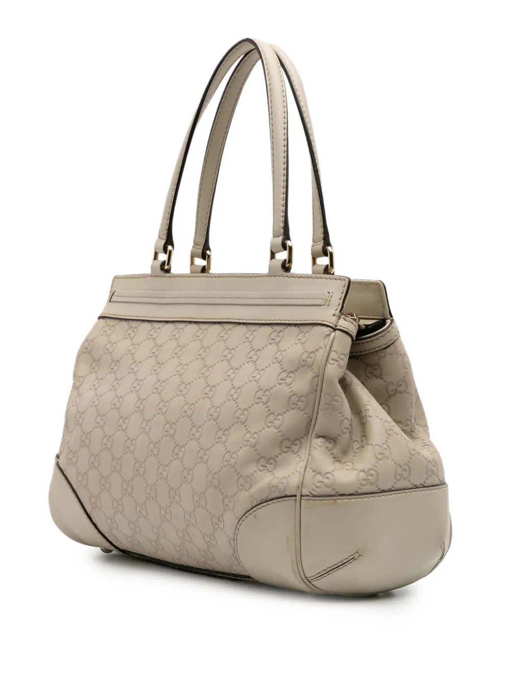 Pre-owned Gucci 2016-2025 Ssima Mayfair Tote Bag In Brown