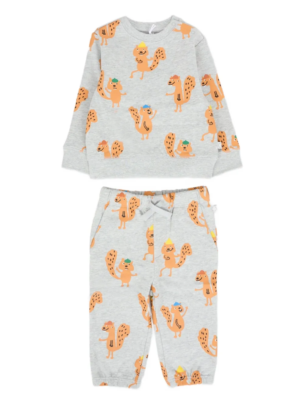 Stella Mccartney Squirrel-print Tracksuit (pack Of Two) In Blue