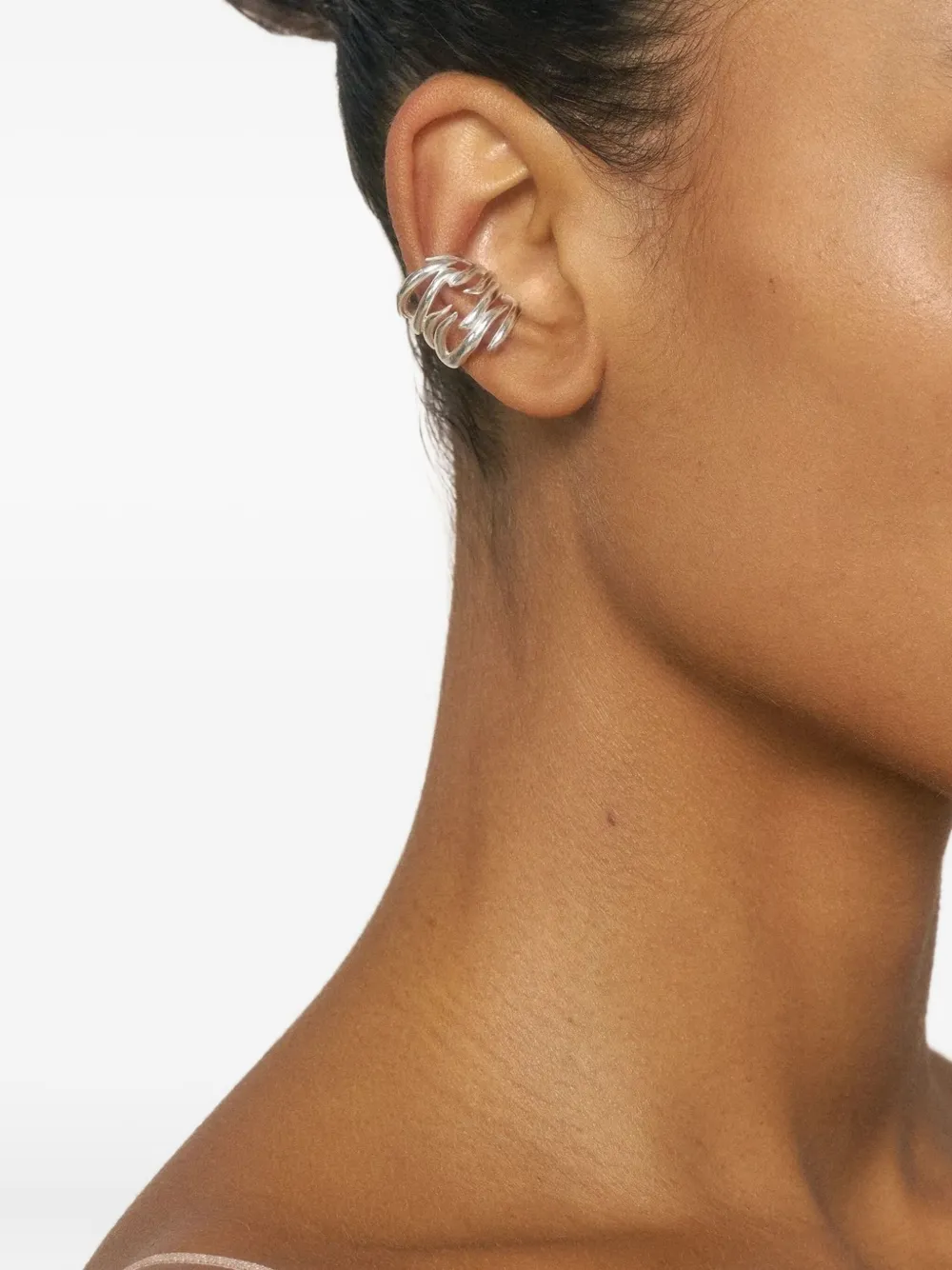 Panconesi Multi-ring Ear Cuff In Silver