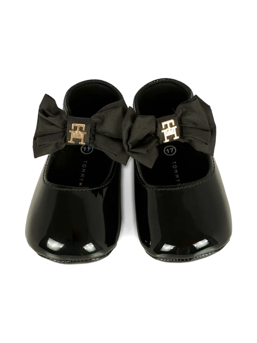 Tommy Hilfiger Junior bow-embellished ballerina shoes Black