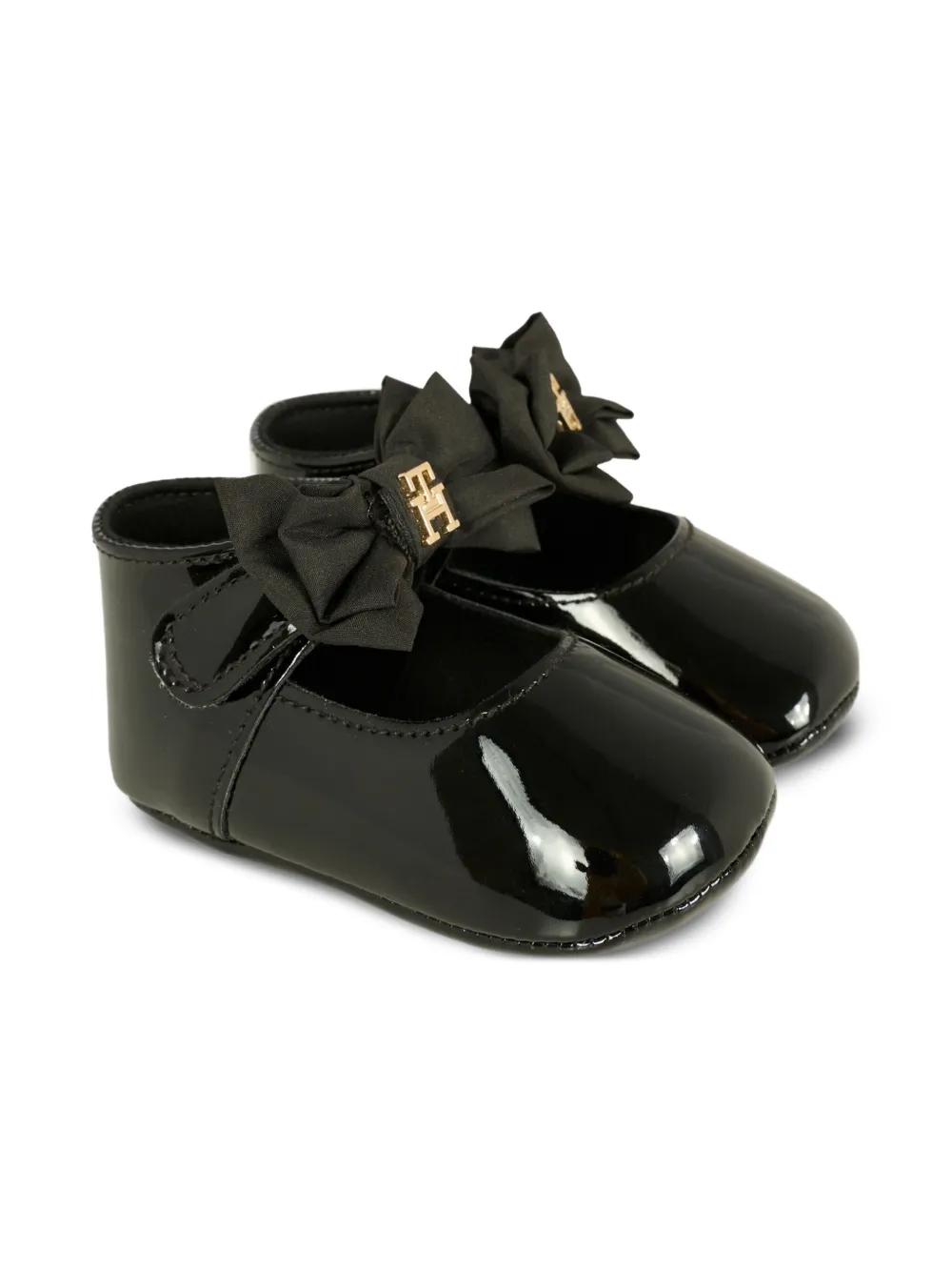 Tommy Hilfiger Junior bow-embellished ballerina shoes Black