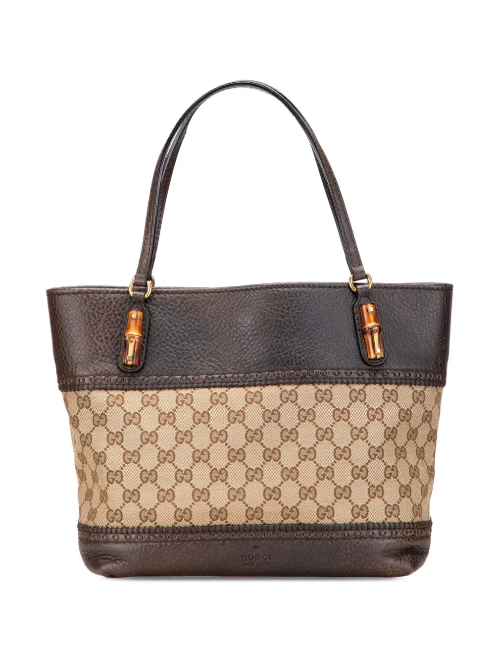 Gucci Pre-Owned 2000-2015 ミディアム GGキャンバス レイドバック クラフティ ハンドバッグ - ブラウン Gucci Pre-Owned 2000-2015 ミディアム GGキャンバス レイドバック クラフティ ハンドバッグ - ブラウン