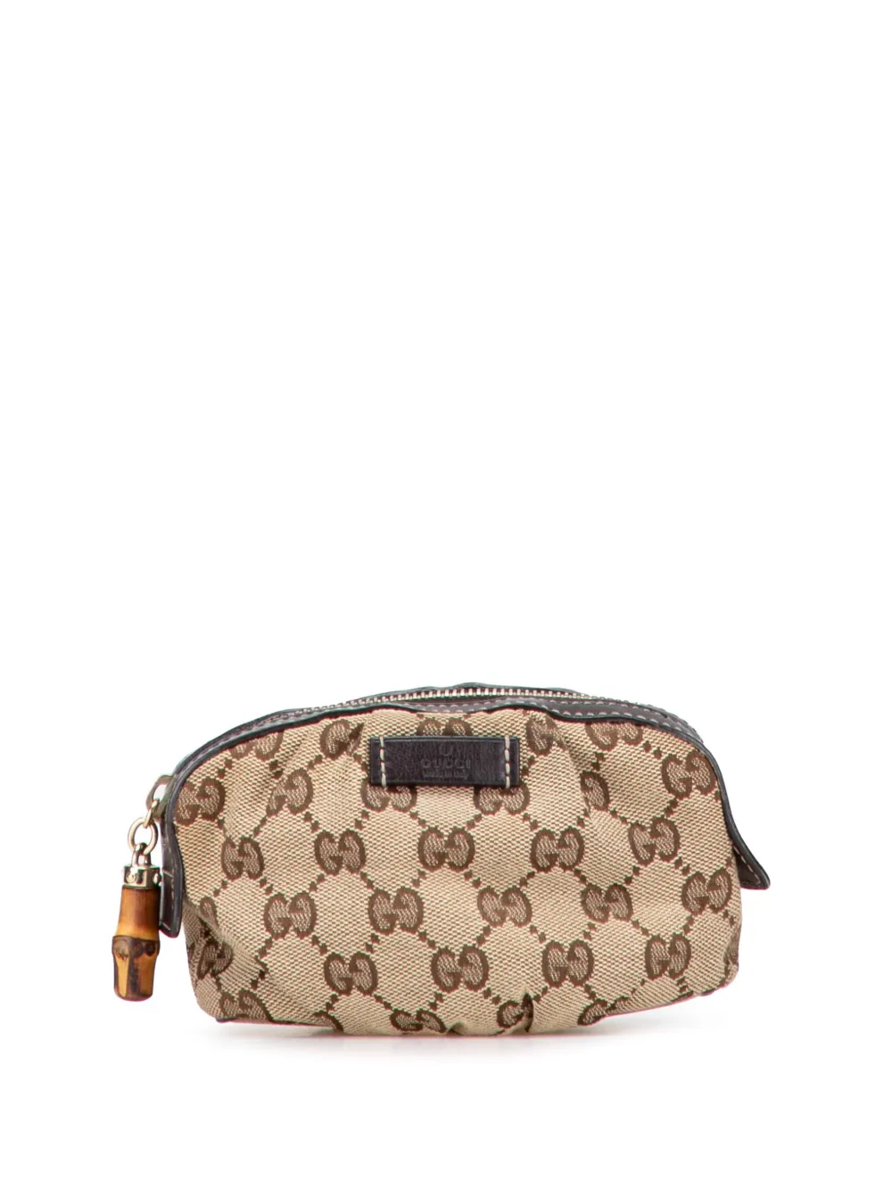 Gucci Pre-Owned 2000-2015 GG Canvas Bamboo Cosmetic pouch | Brown | Image 1