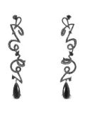 Anabela Chan 18K white gold Script diamonds earrings - Silver