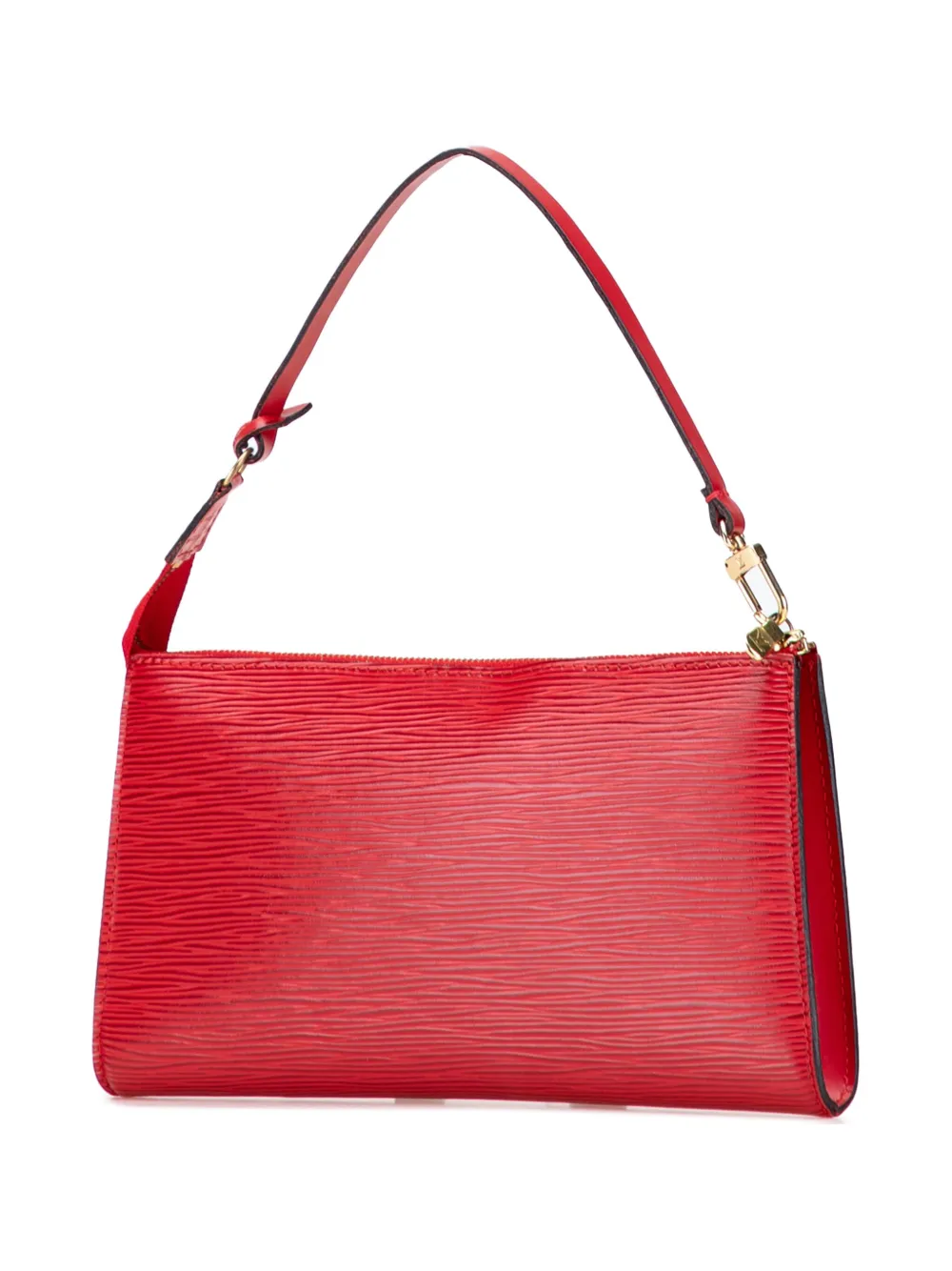 Pre-owned Louis Vuitton 1996 Epi Pochette Accessoires Shoulder Bag In Red