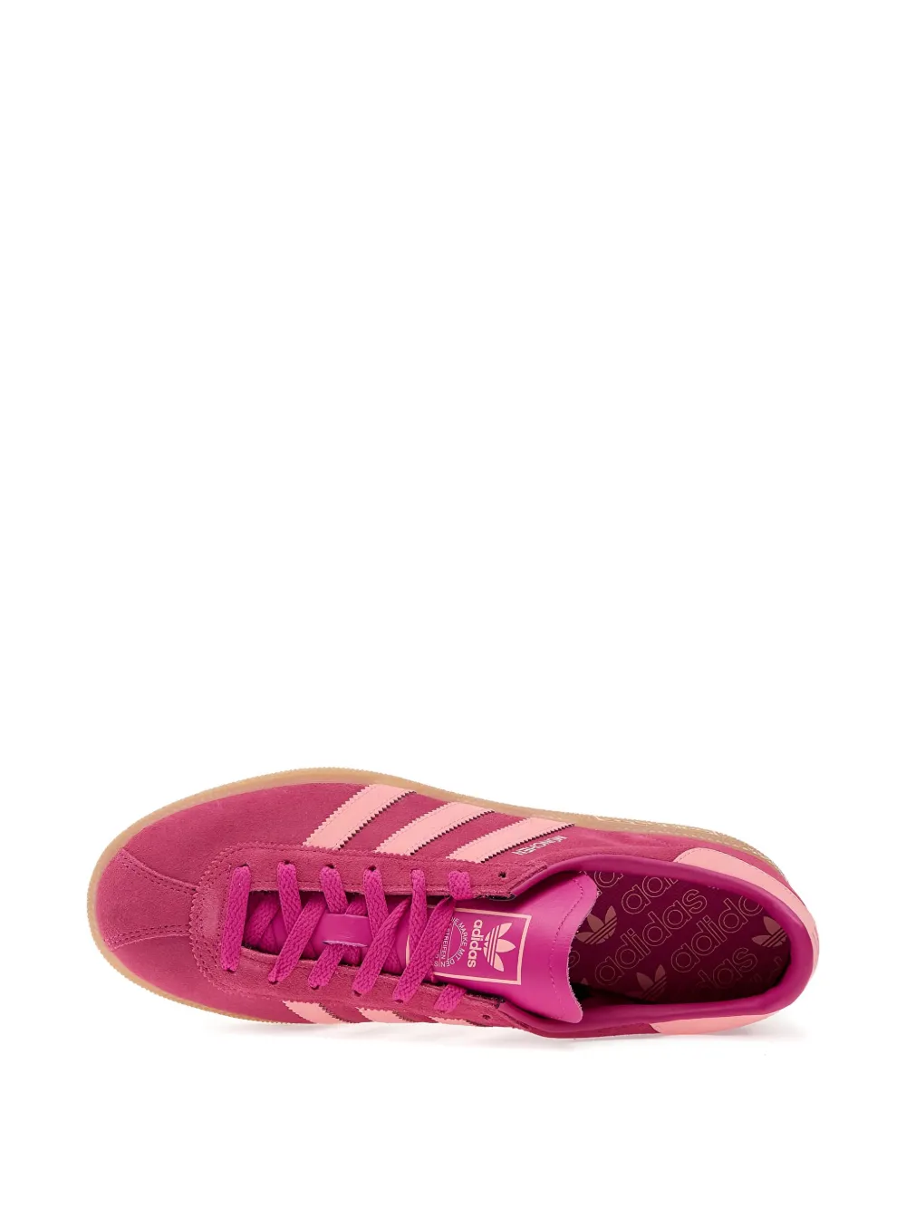 adidas Munchen three-stripe suede trainers Pink
