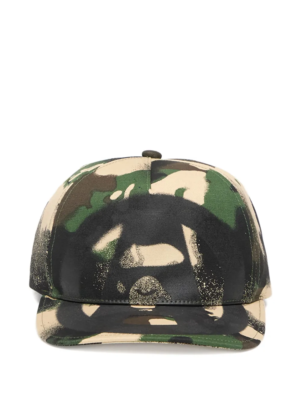 A Bathing Ape Camouflage Baseball Cap In Green
