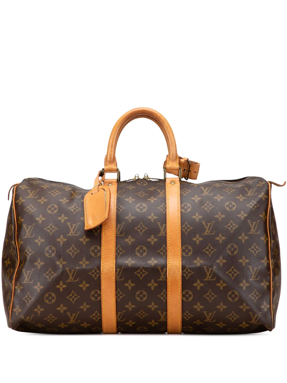 Louis Vuitton Pre-Owned 1990 モノグラム キーポル 45 ボストンバッグ - ブラウン Louis Vuitton Pre-Owned 1990 モノグラム キーポル 45 ボストンバッグ - ブラウン
