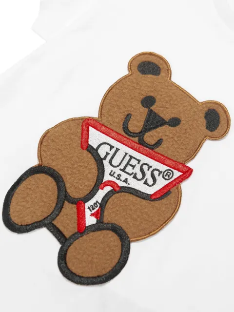 guess kids teddy-appliqué T-shirt