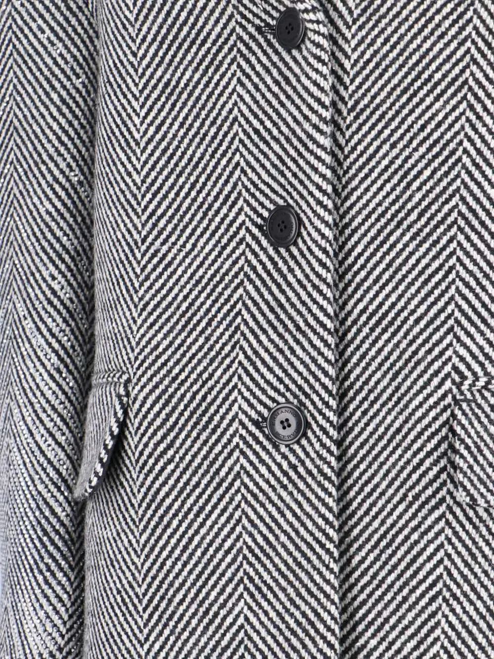 Ermanno Scervino herringbone-pattern button coat Zwart