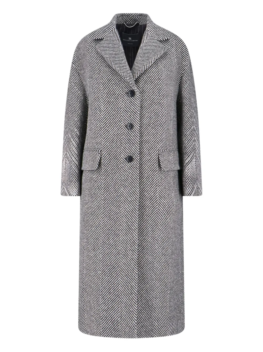 Ermanno Scervino herringbone-pattern button coat | Black | Image 1