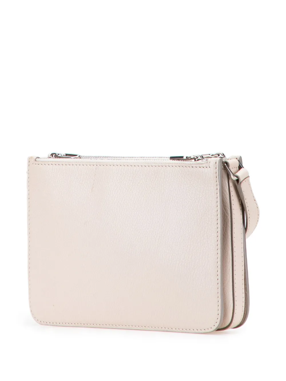 Pre-owned Burberry 2010-2025 Grained Goatskin Penhurst D-ring Triple Zip Crossbody Bag In Brown