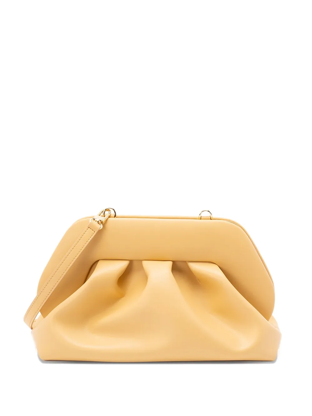 Themoirè Tia gathered clutch bag - イエロー Themoirè Tia gathered clutch bag - イエロー