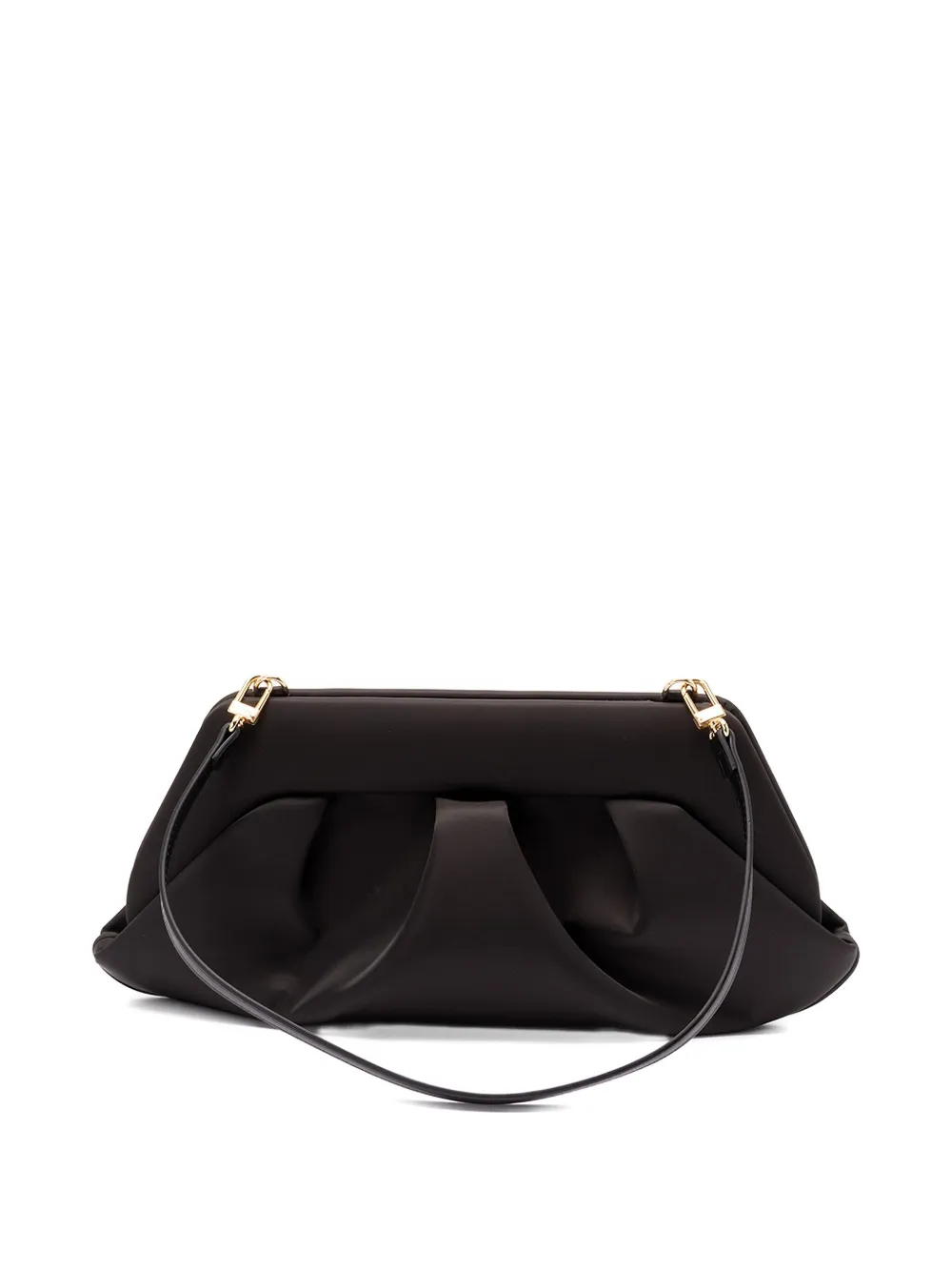 Themoirè Emera gathered clutch bag - Zwart
