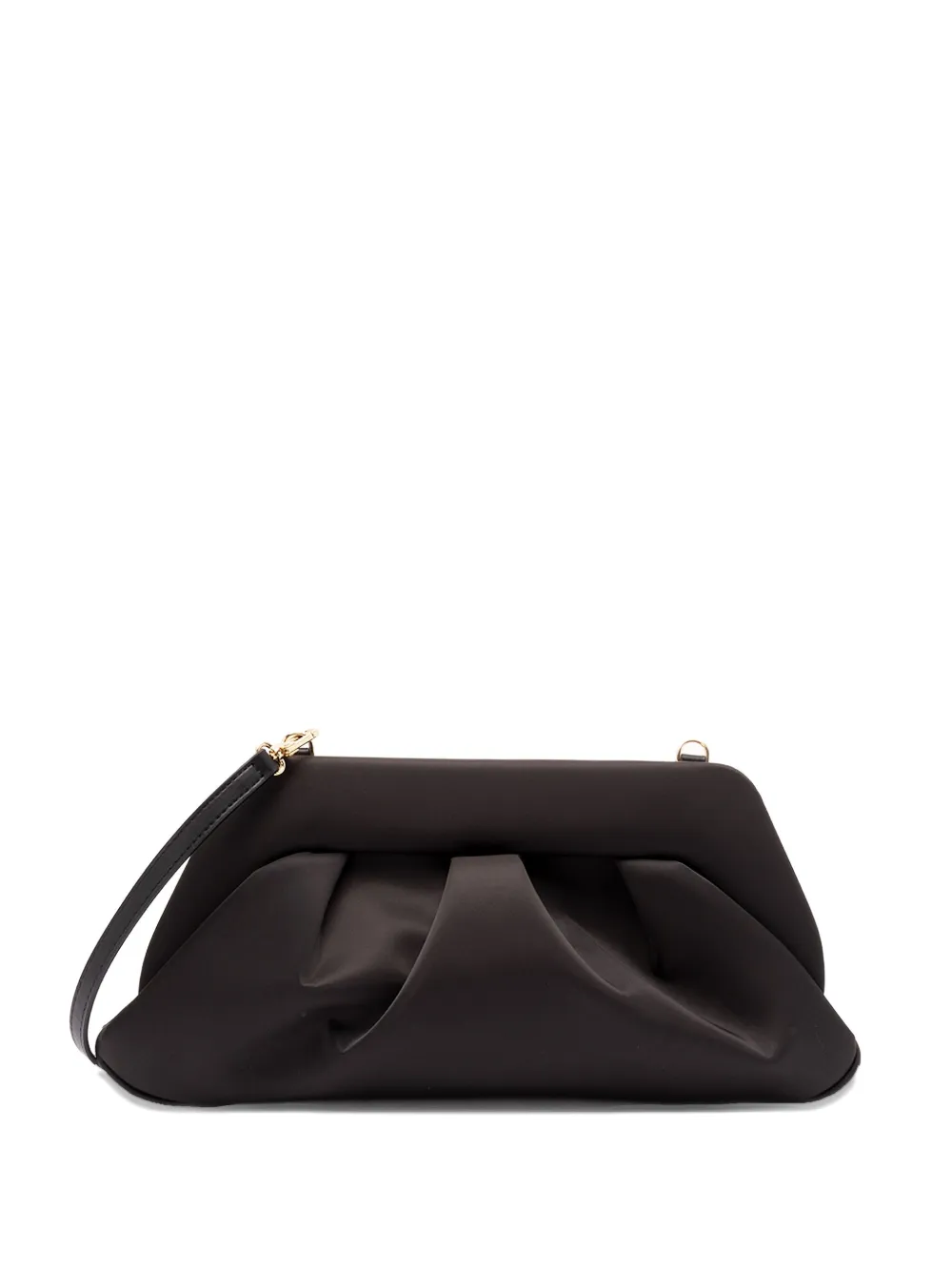 Themoirè Emera gathered clutch bag - ブラック Themoirè Emera gathered clutch bag - ブラック