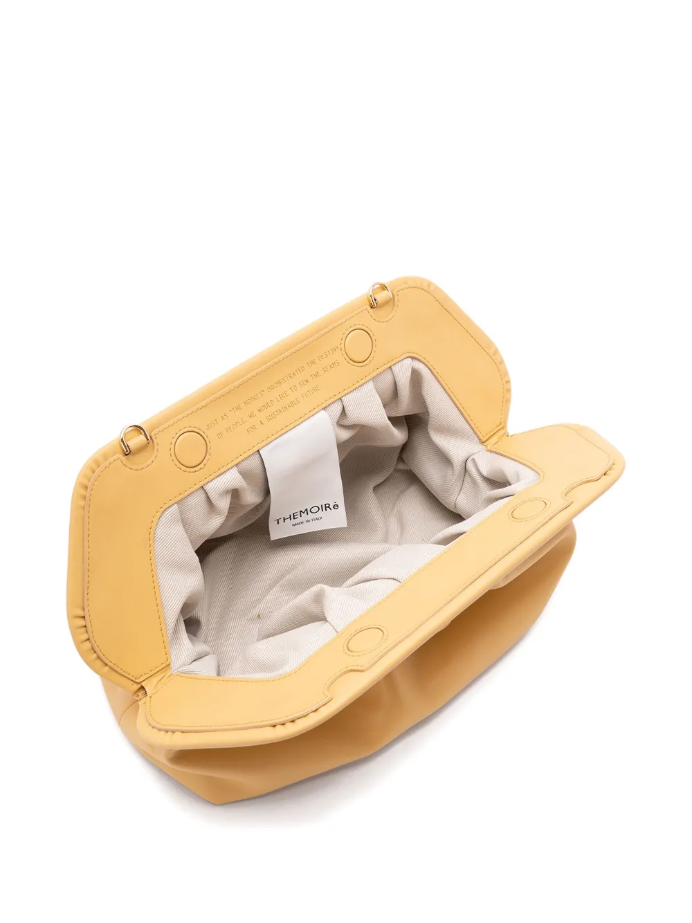 Themoirè Bios gathered clutch bag - Jojoba