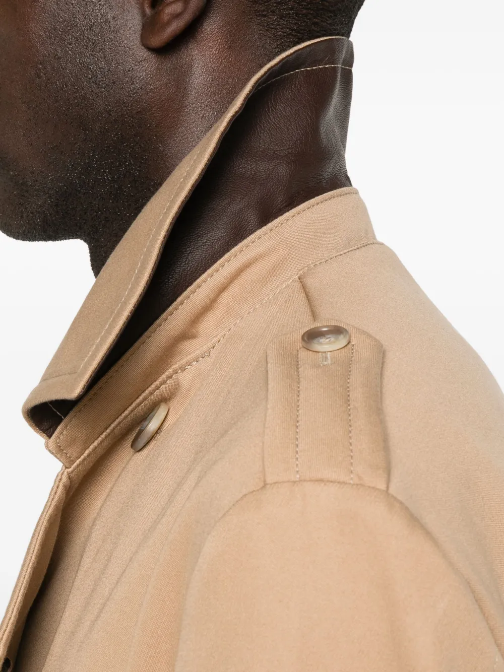 Tagliatore Double-breasted Belted Trench Coat In Neutral