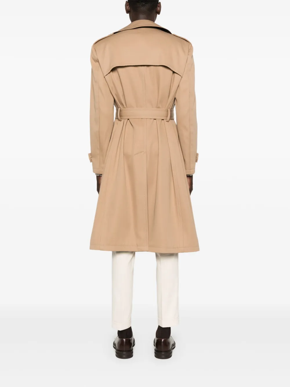 Tagliatore Trenchcoat met dubbele rij knopen en ceintuur Beige