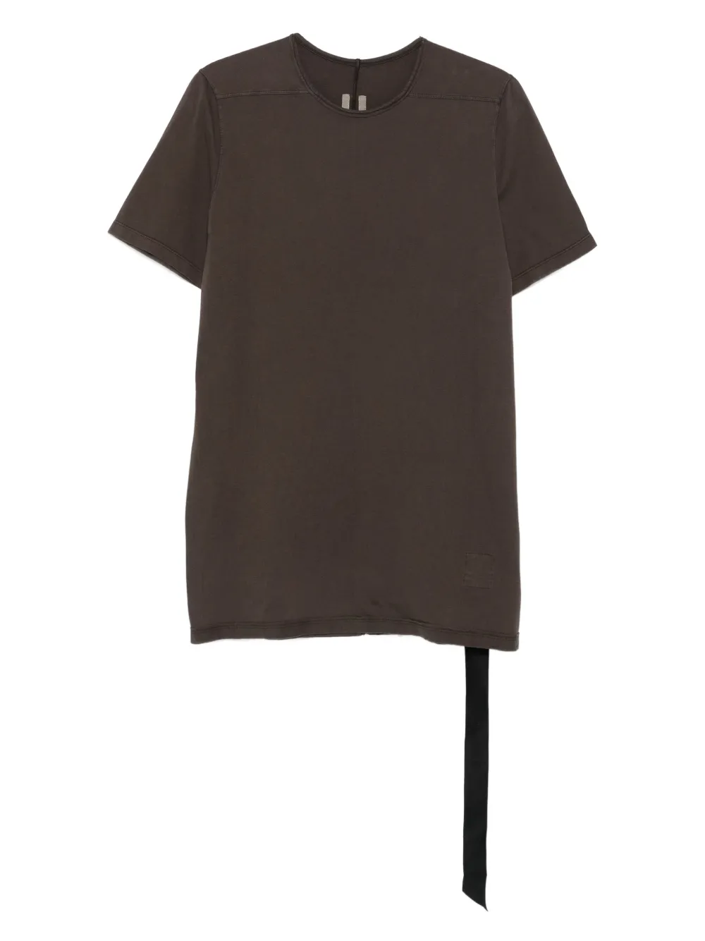 Rick Owens Drkshdw Short-sleeve Trailing-detail T-shirt In Brown