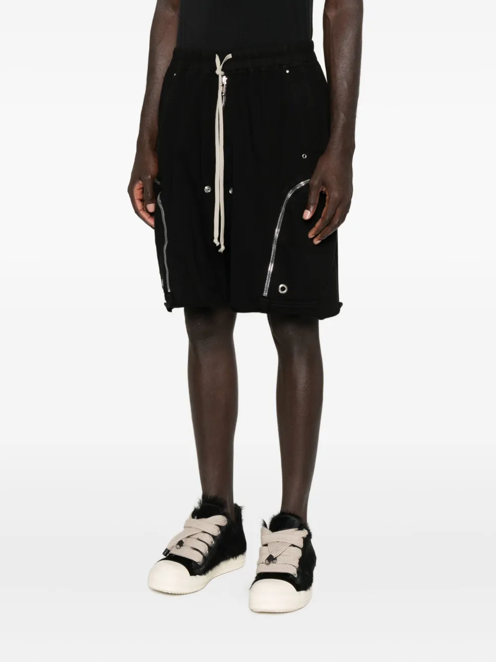 Rick Owens Drkshdw Bauhaus Shorts In Tencel Ripstop In Black