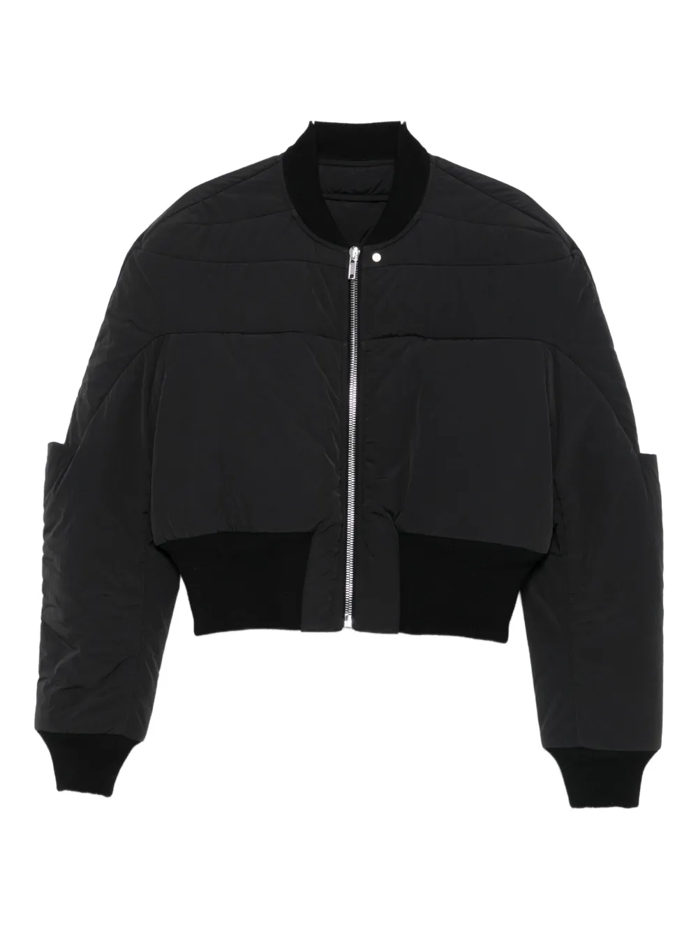 Rick Owens Cropped Bomber Jacket In Black