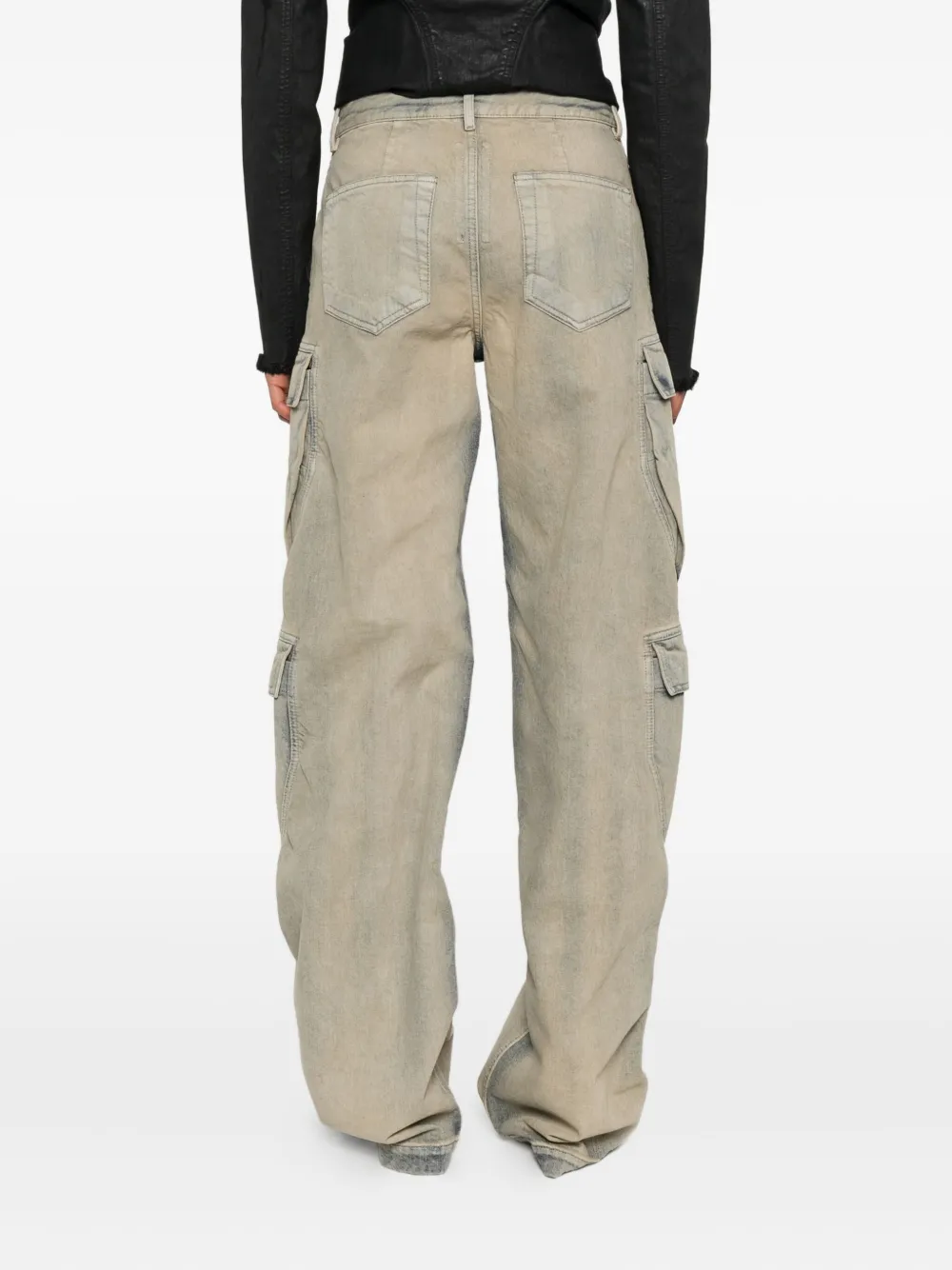 Rick Owens Drkshdw Utility Straight Leg Cargo Denim Trousers In Multi