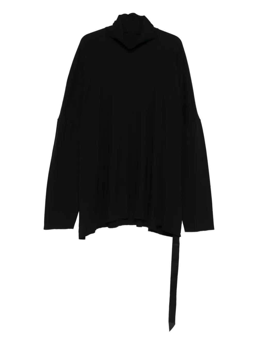Rick Owens DRKSHDW tie-fastening long-sleeve T-shirt | Black | Image 1