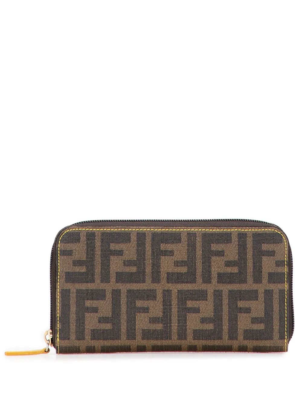 Fendi Pre-Owned 2000-2010 ズッカ コーテッドキャンバス ジップアラウンドウォレット 長財布 - ブラウン Fendi Pre-Owned 2000-2010 ズッカ コーテッドキャンバス ジップアラウンドウォレット 長財布 - ブラウン