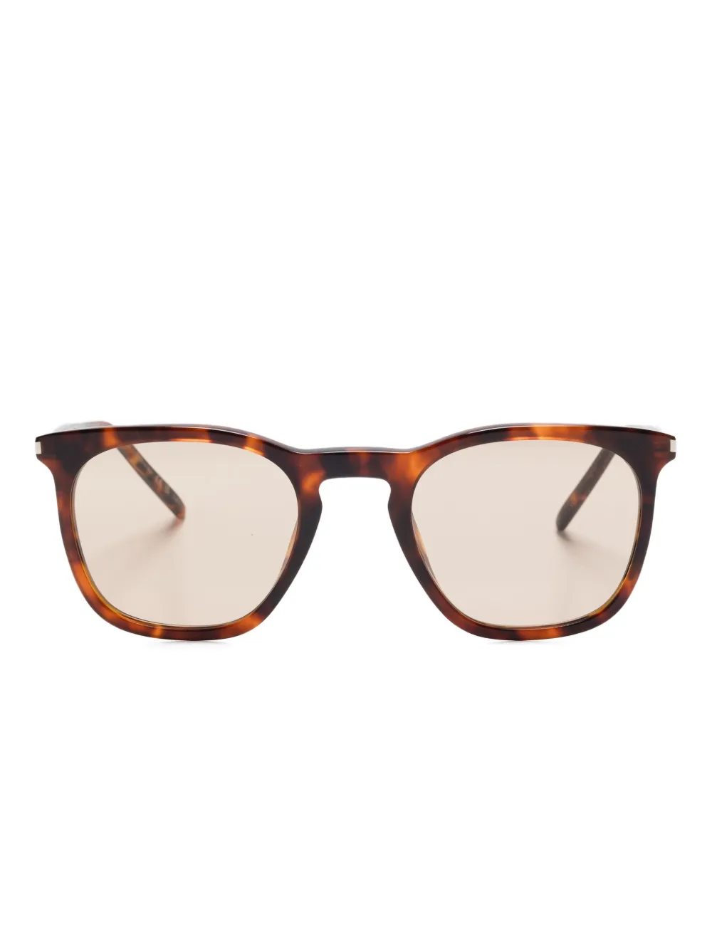 Saint Laurent Tortoiseshell Sunglasses In Brown