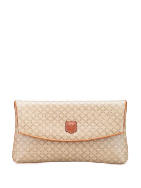 Celine Pre-Owned 1990 Macadam Coated Canvas clutch bag