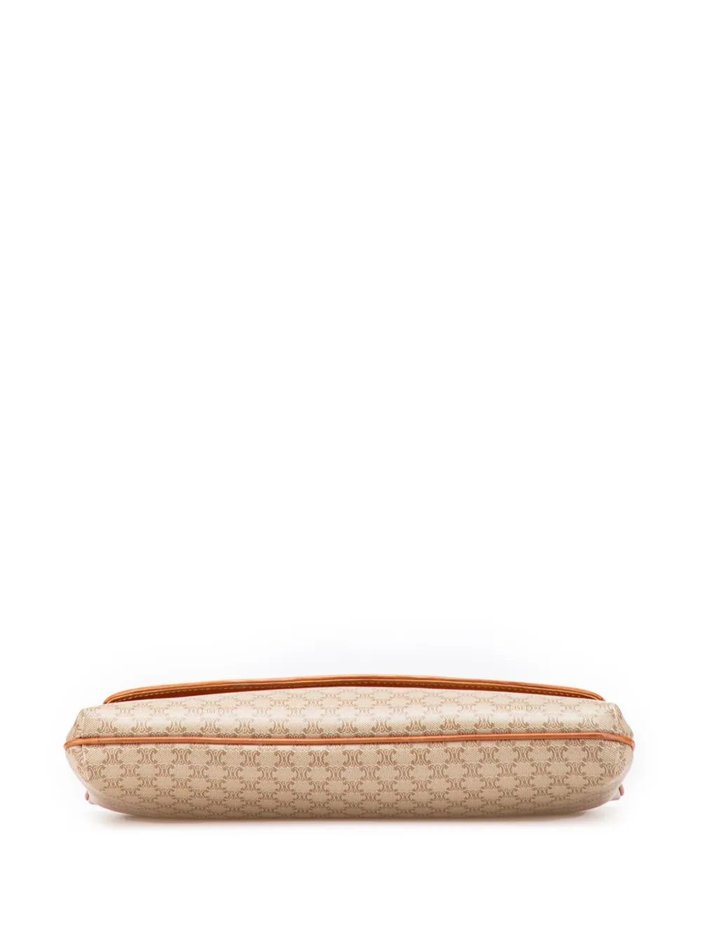Pre-owned Celine 1990 Macadam Coated Canvas Clutch Bag In Brown