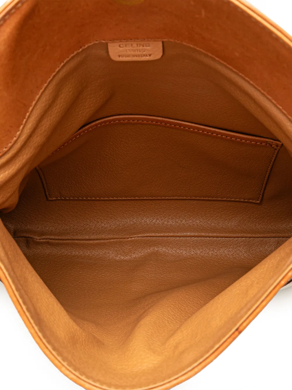 Pre-owned Celine 1990 Macadam Coated Canvas Clutch Bag In Brown