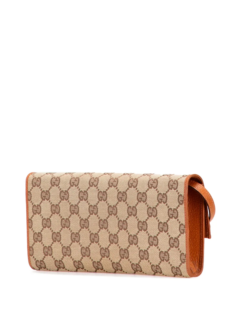 Pre-owned Gucci 2000-2015 Gg Canvas Bamboo Bar Crossbody Bag In Brown